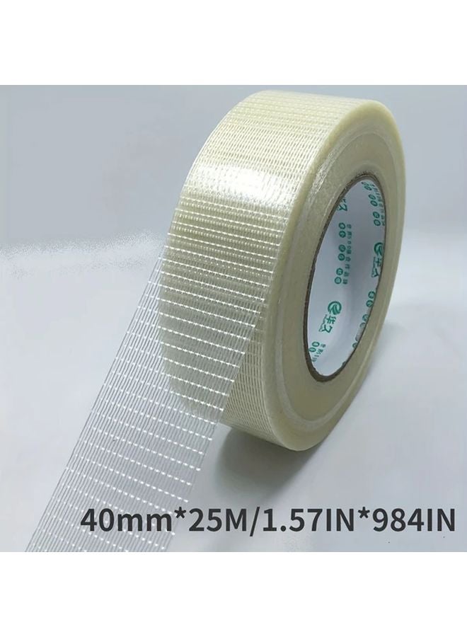 30mm Heavy Duty Transparent Fiberglass Strapping Tape 25m Strong Waterproof Adhesive - Image 3