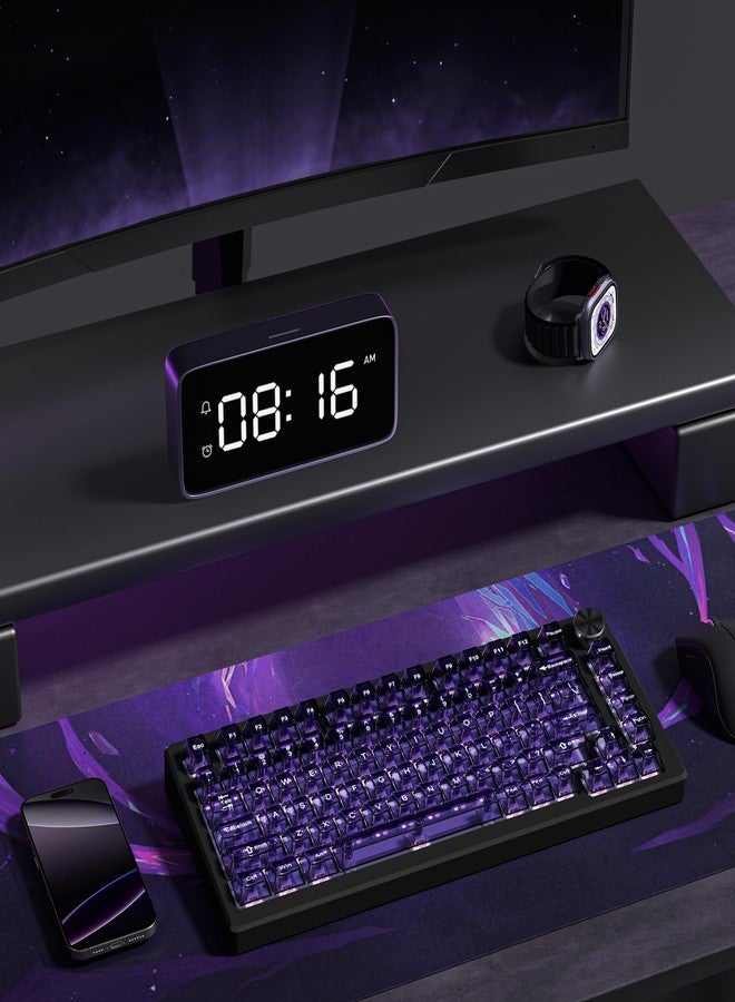 dagaladoo Purple Clear Keyboard keycaps,Transparent keycaps 60 75 100 Percent,Ceramic Jelly Key caps Set,Shine Through Key caps,Cherry Profile Key Caps for Mx Switches Mechanical Keyboard - Image 5
