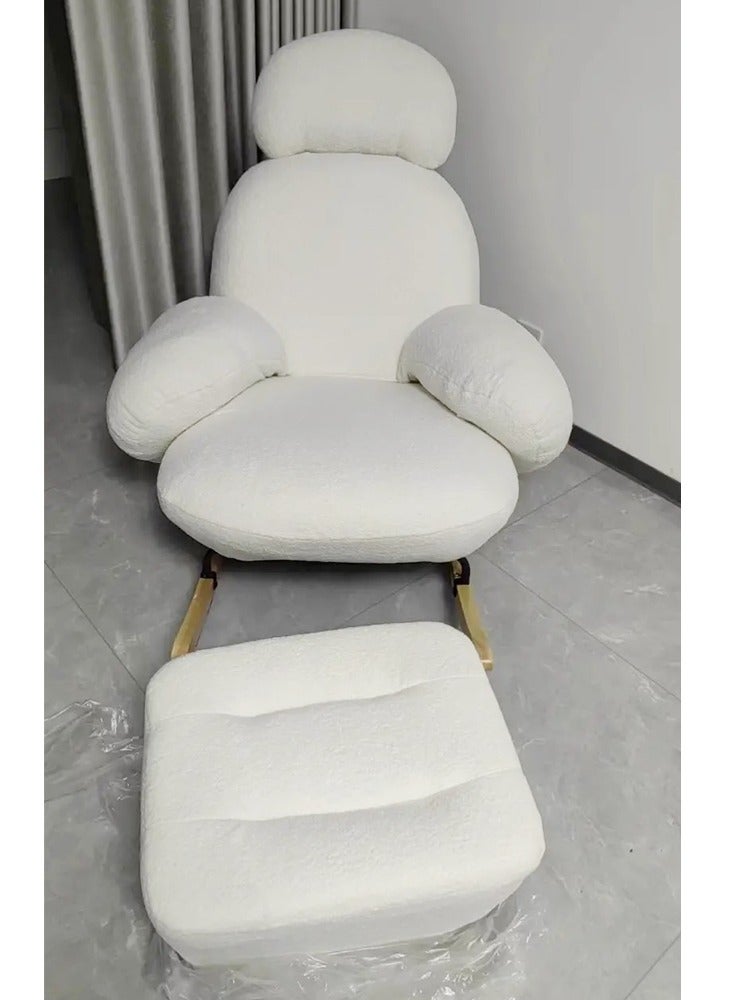 fashionhome Modern Upholstered Recliner High Back Ergonomic Rocking Chair with Footrest Patio Rocking Chair Couch Lounge Single Sofa Chair for Balcony Outdoor Chair with Armrests(Fully Assembled)  - Image 3