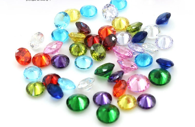 Beffy 96Pcs 5mm Crystal Birthstones for Floating Charms Living Memory Lockets DIY Pendant Necklace - Image 2