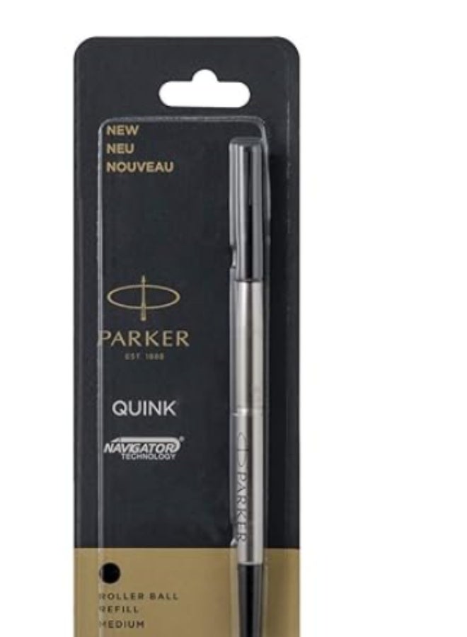 باركر Parker Ultra Fine Navigator Refill | Black Ink Color| Smudge Free Writing Experience | Precision Writing