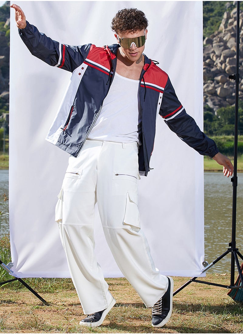 كامبوس سوترا - Men's Multicolour Zip-Front Jacket With Insert Pocket - Image 1