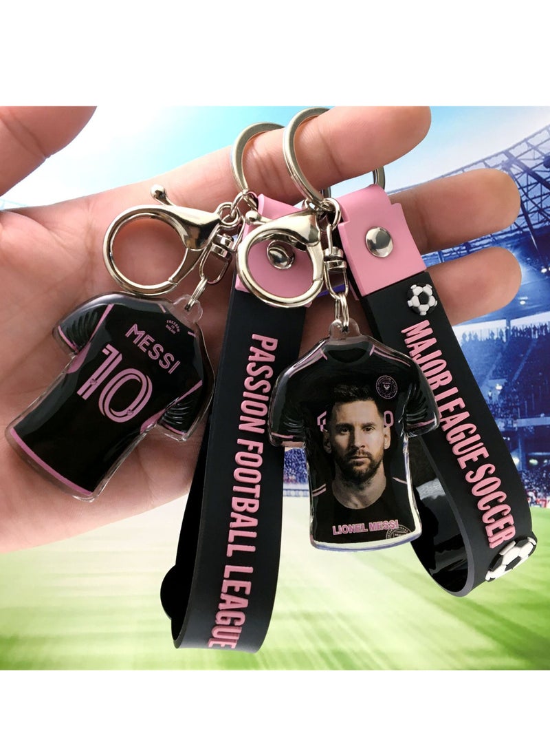 Messi Inter Miami Football Club Keychain Black 