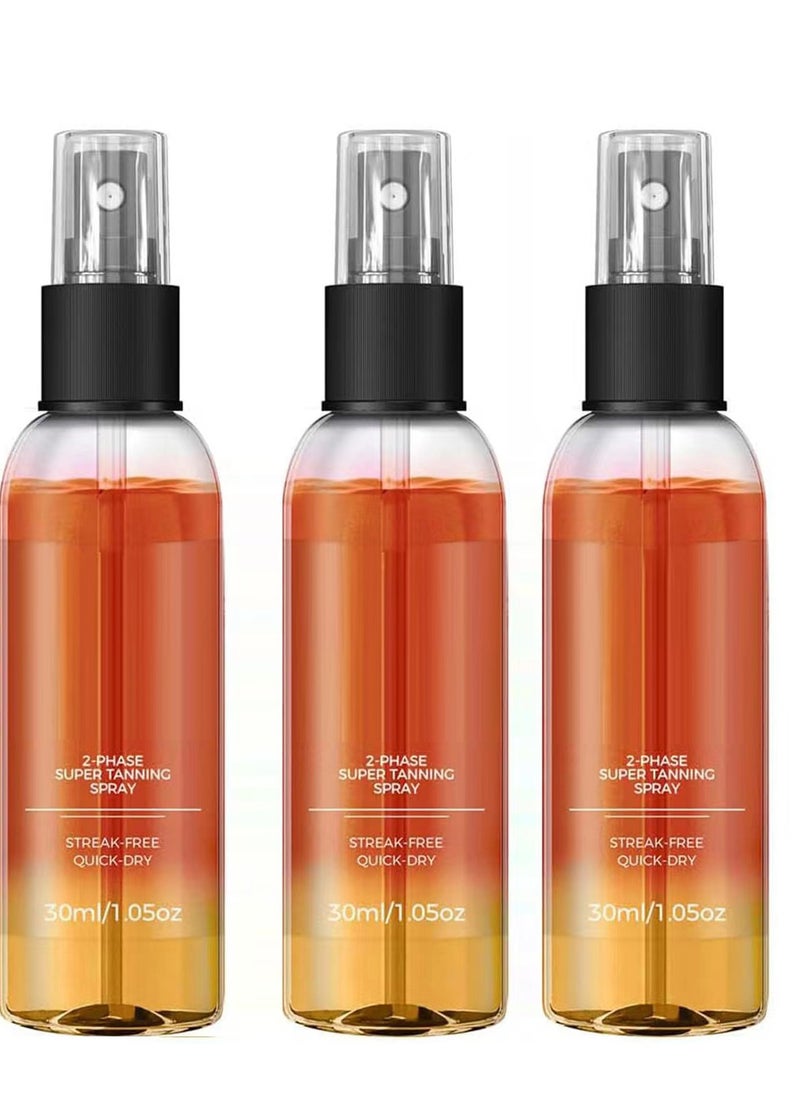 Excefore - 3 Pack Soft Brown Self-Tanning Spray, Intensive Tanning Spray, Tanning Accelerator Spray, Suitable for Sun Loungers and Outdoor Sun - Image 1