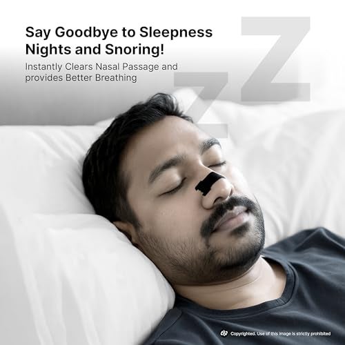Atovio BreatheX Nasal Strips for Snoring & Congestion Relief | CDSCO Licensed | Extra Strength Drug-Free Nasal Dilator | Sweat-Proof Adhesive | Instant Airflow for Sleep & Sports (Black, 10 Strips) - Image 4
