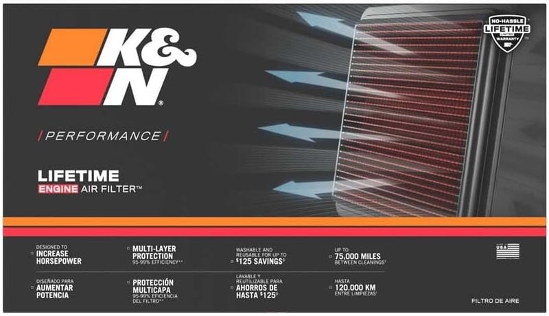 K&N High Performance Engine Air Filter 33-2335 - Image 4