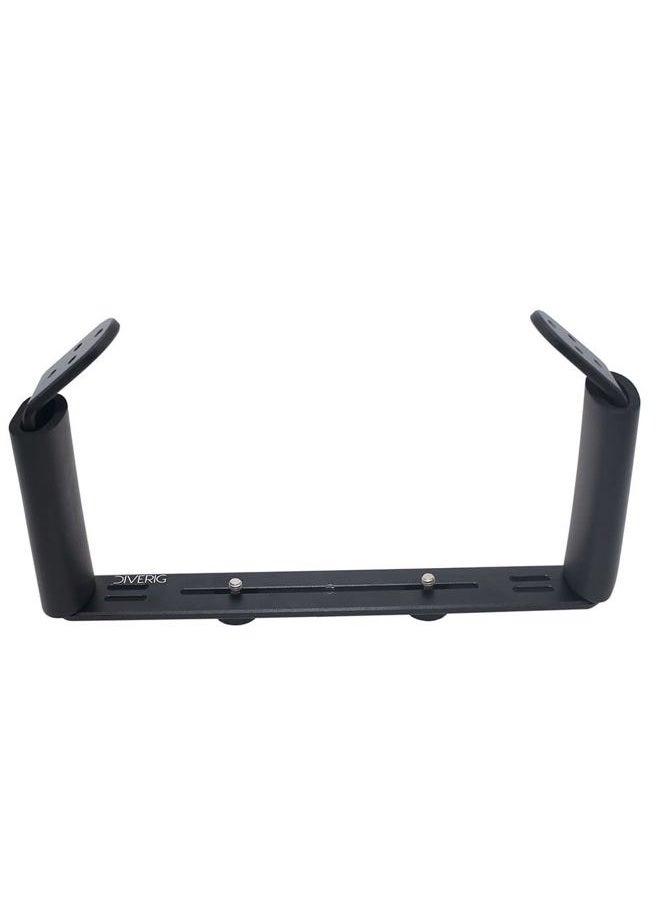nitescuba Underwater Handle Tray Bracket Aluminum Alloy Dual Handheld Video Light Stabilizer Tray for Camera housing，Handle Grip for gopro Set up Works for Hero 10,Action Camera - Image 4