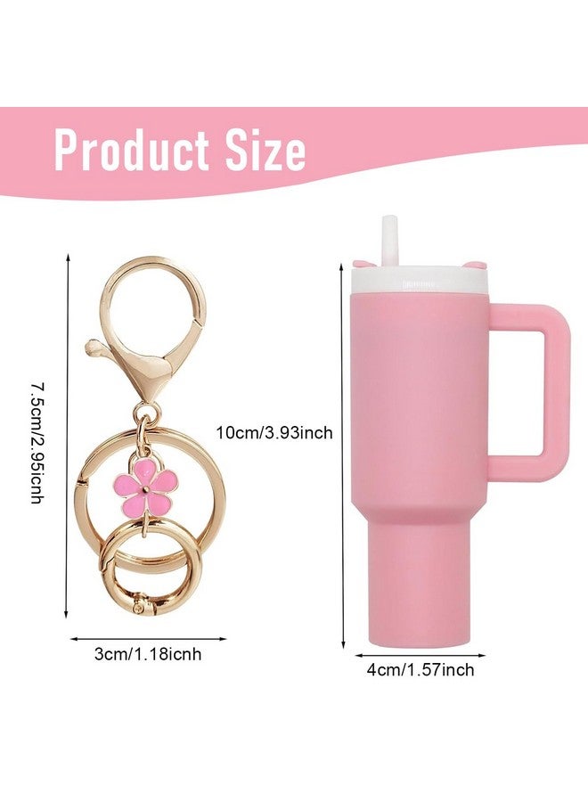 HASTHIP¬Æ Mini Keychain Accessories for Stanley Cup, Cute Keychain Charms for Women Purse Handbag, Girls Christamas Gifts Valentine's Day Gifts (Pink) - Image 2