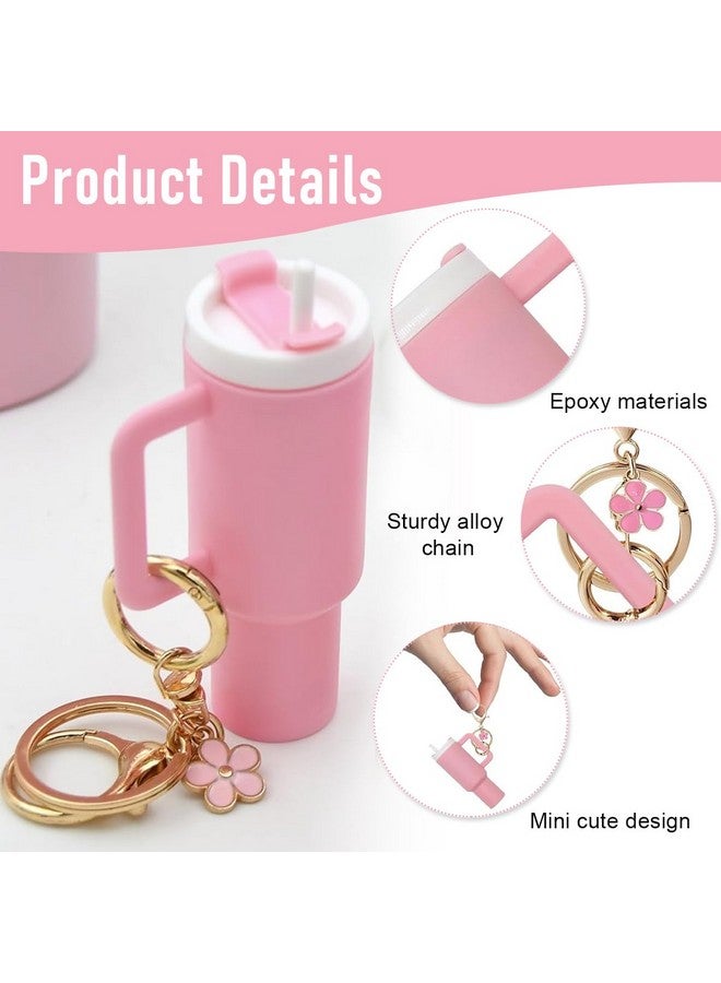 HASTHIP¬Æ Mini Keychain Accessories for Stanley Cup, Cute Keychain Charms for Women Purse Handbag, Girls Christamas Gifts Valentine's Day Gifts (Pink) - Image 3