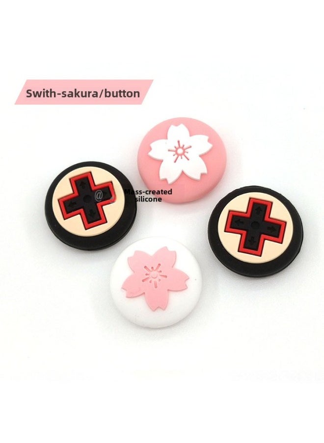 Generic Switch Cherry Blossom Rocker Cap Gamepad Non-slip Key Cap NS Lite Heart-shaped Cat Claw Rocker Cap-Product Color:switch-M  - Image 4