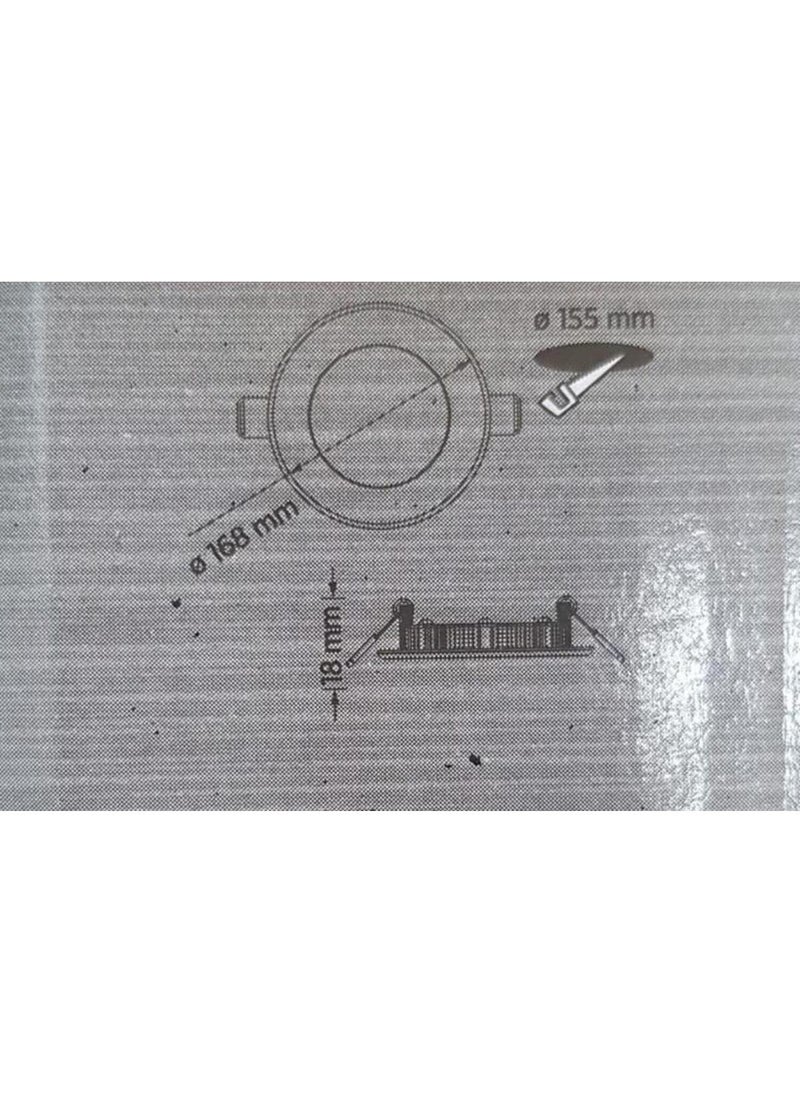 CATA CT-5147 12W/6400K Alm. Panel LED Luminaire (White)  - Image 2