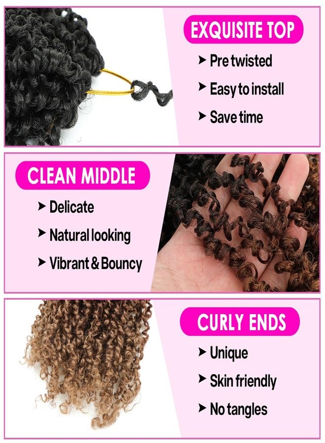 Youngther 12 Inch Yanky twist crochet hair 6 Pack Pre-Twisted Fluffy Short yaki Twist crochet hair for black women Soft crochet hair pre looped for senegalese twist hair extension(1b/30/27) - Image 4