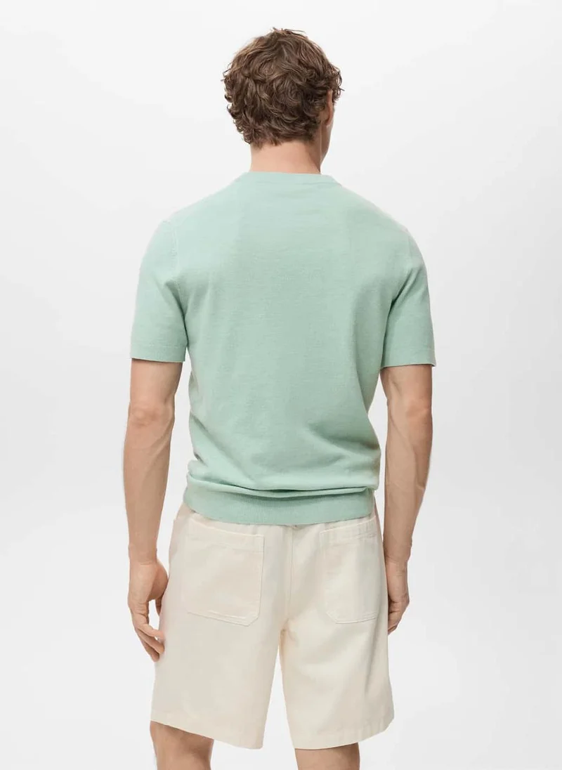 Mango Man Fine-Knit T-Shirt