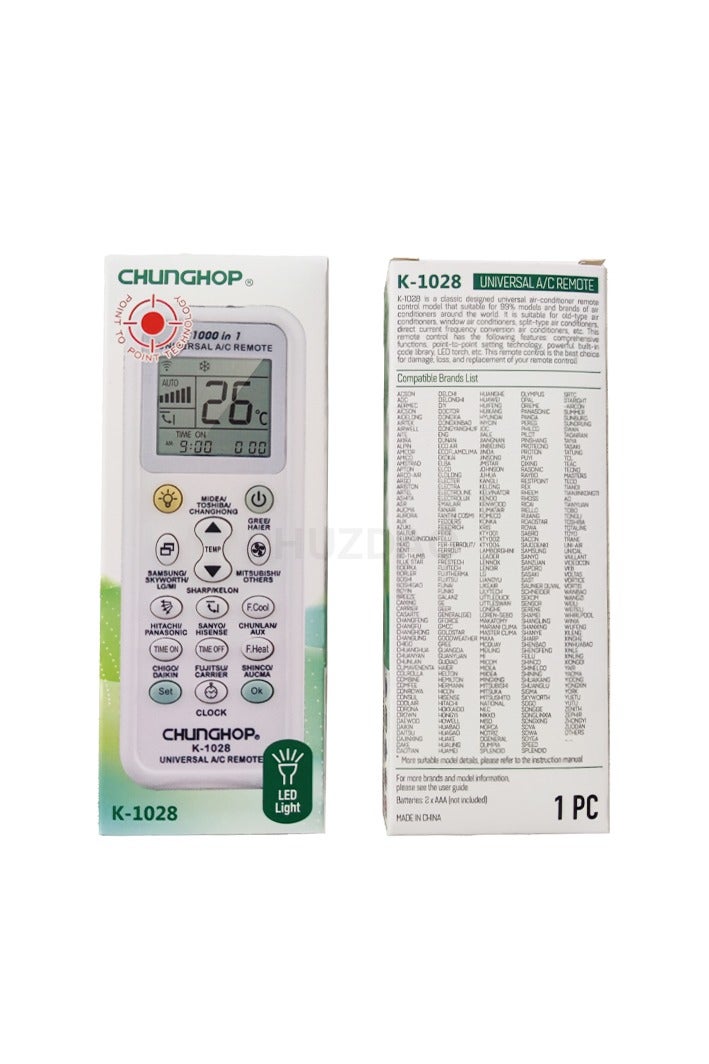 Chunghop Universal A/C Remote 1000 in 1 K-1028 - Image 4