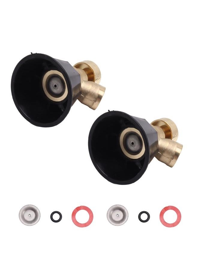 NIBEMINENT - 2 Set Adjustable Misting Nozzle Copper Plastic Big Fog Fine Mist Water Atomizing Spray Sprinkler - Image 1
