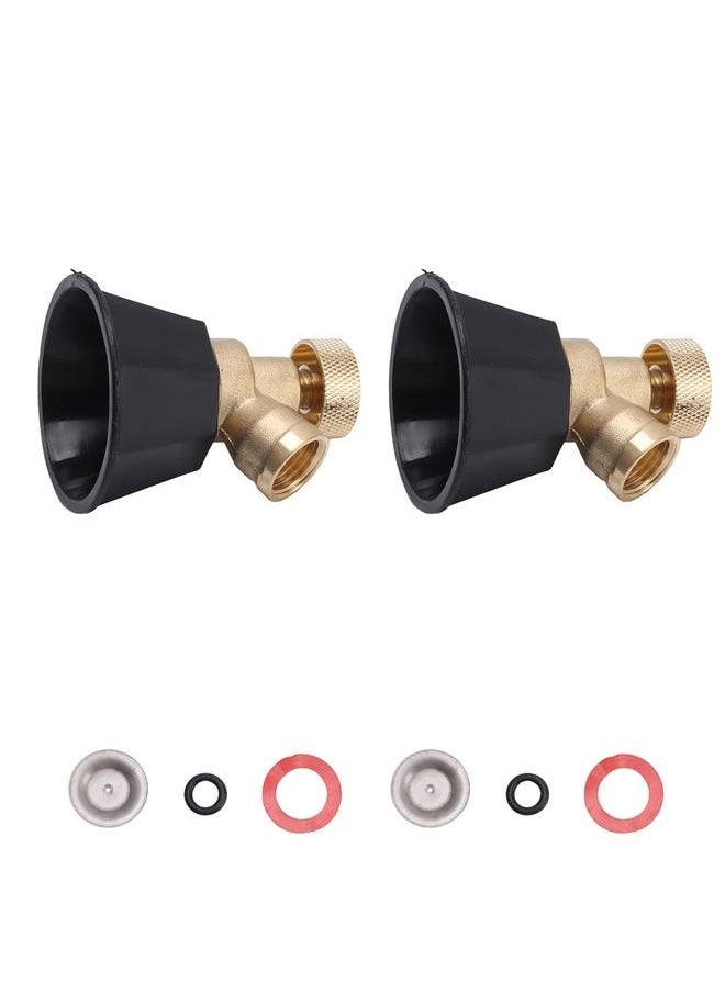 NIBEMINENT - 2 Set Adjustable Misting Nozzle Copper Plastic Big Fog Fine Mist Water Atomizing Spray Sprinkler - Image 1