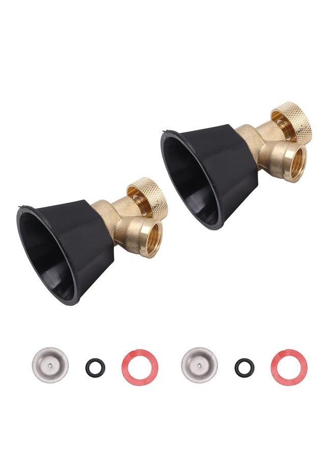 NIBEMINENT - 2 Set Adjustable Misting Nozzle Copper Plastic Big Fog Fine Mist Water Atomizing Spray Sprinkler - Image 1