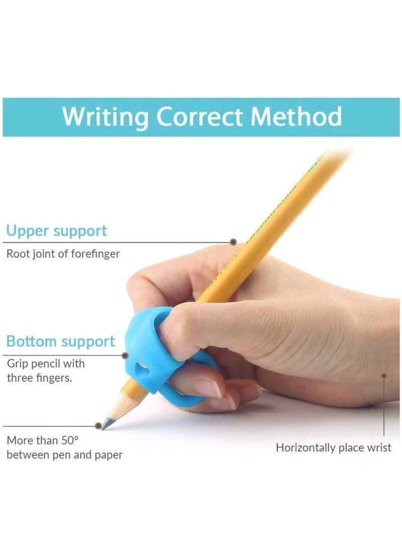 Beauenty Pencil Grips, Breakthrough Assorted Writing Aid Grip Trainer Posture Correction Finger Grip for Kids Preschoolers Children Adults Special Needs for Lefties or Righties(6PCS)  - Image 5