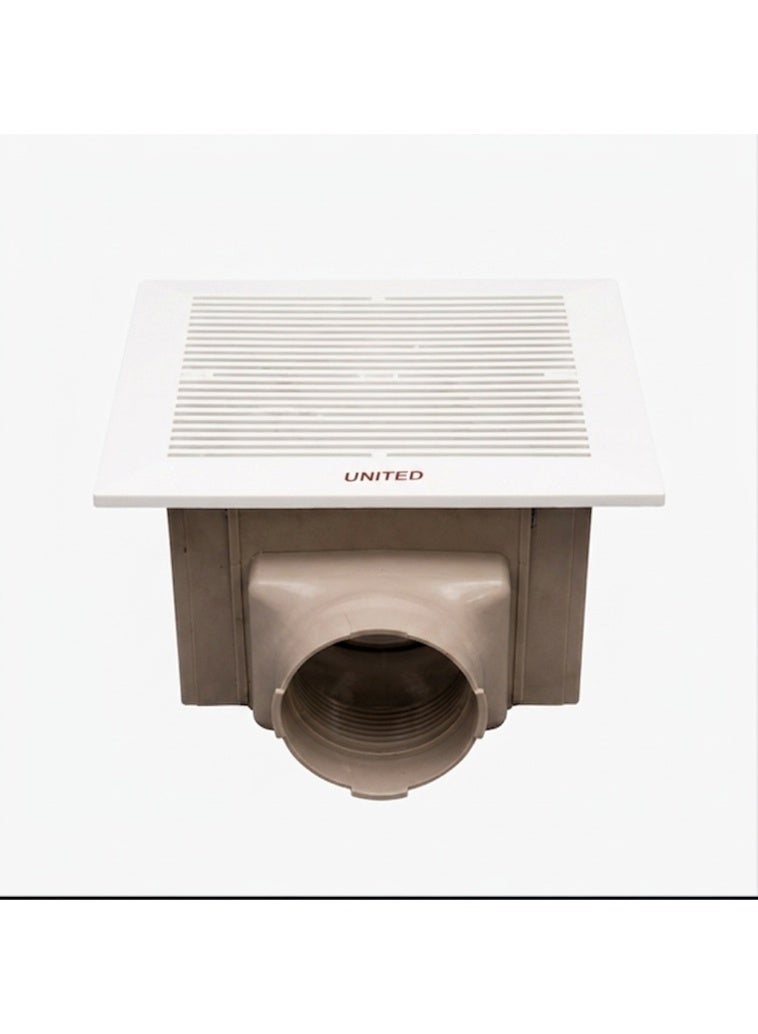 UNITED 10-Inch (25 cm) High-Power Ceiling-Mount Cassette Exhaust Fan | High-Speed 1275 RPM Operation with 265 CFM (450 m³/h) Airflow | 28W Energy Efficient Motor | Low-Noise 35 dB | Heavy-Duty Durable Cassette Body | Ideal for Kitchen, Bathroom, Restaurant, Office & Commercial Ventilation | Made in Saudi Arabia - Image 3