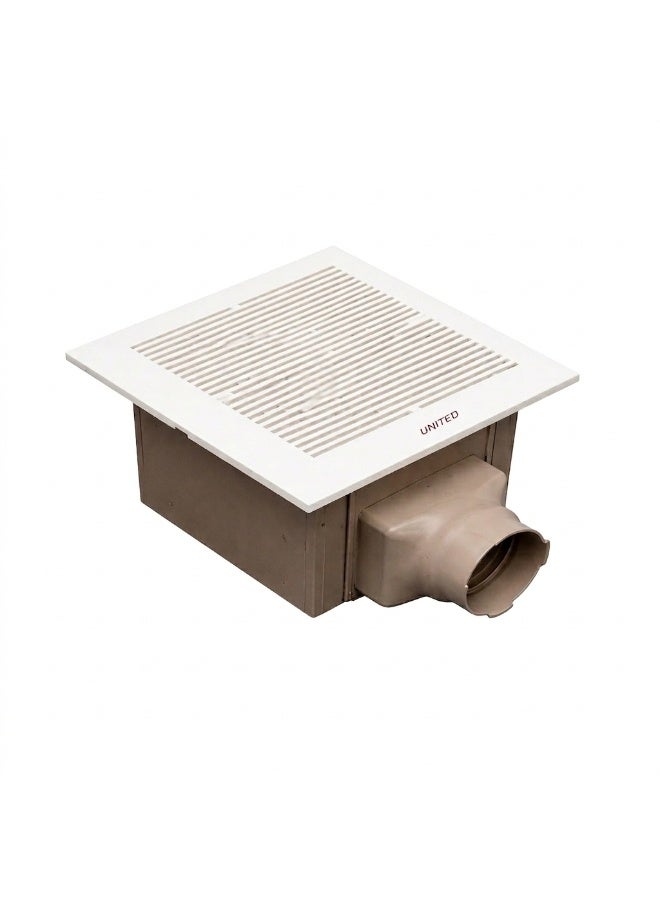 UNITED 10-Inch (25 cm) High-Power Ceiling-Mount Cassette Exhaust Fan | High-Speed 1275 RPM Operation with 265 CFM (450 m³/h) Airflow | 28W Energy Efficient Motor | Low-Noise 35 dB | Heavy-Duty Durable Cassette Body | Ideal for Kitchen, Bathroom, Restaurant, Office & Commercial Ventilation | Made in Saudi Arabia - Image 1
