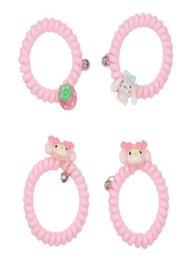 KLIVE No Crease Coil Hair Ties for Women, Spiral Hair Bands for Thick Curly Long Hair, Hair Accessories for Girls, Tangle-Free Stretchable Hair Elastics for Ponytail Bun Braids Styling (3 PCS) - Image 3