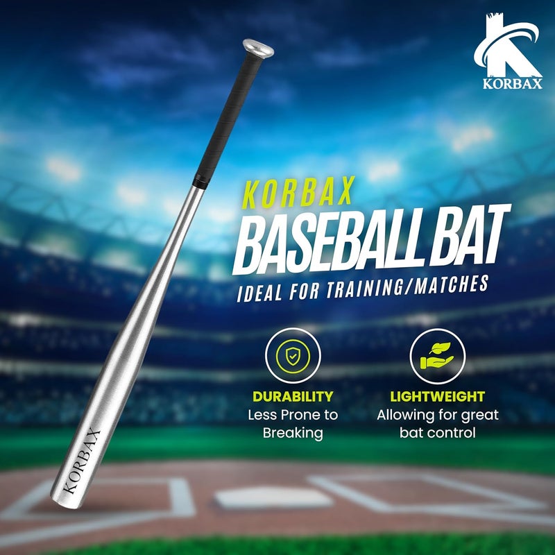Korbax 30 Inch Aluminium Base Ball Bat International Standards Aluminium Baseball Bat - Image 2