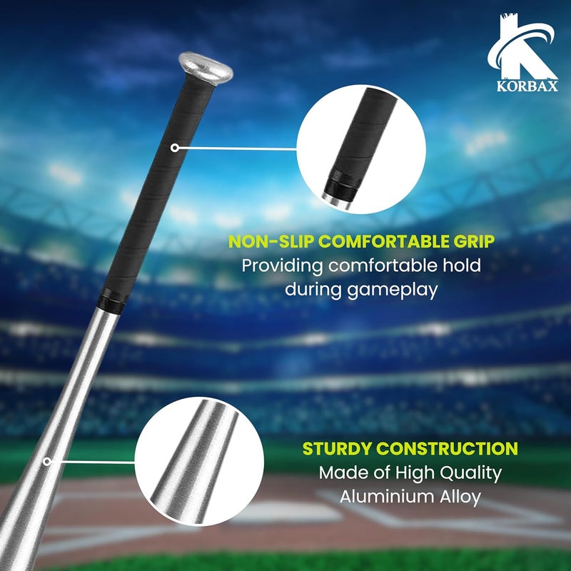 Korbax 30 Inch Aluminium Base Ball Bat International Standards Aluminium Baseball Bat - Image 4