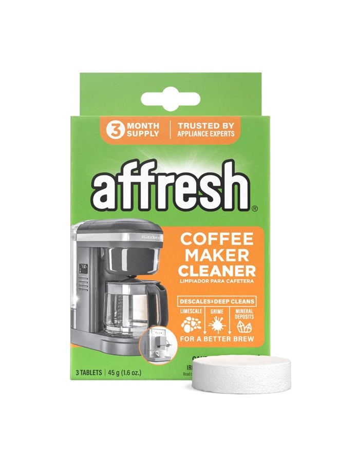 Affresh Coffee Maker Cleaner, Works with Multi-cup and Single-serve Brewers, 3 Tablets - Image 1