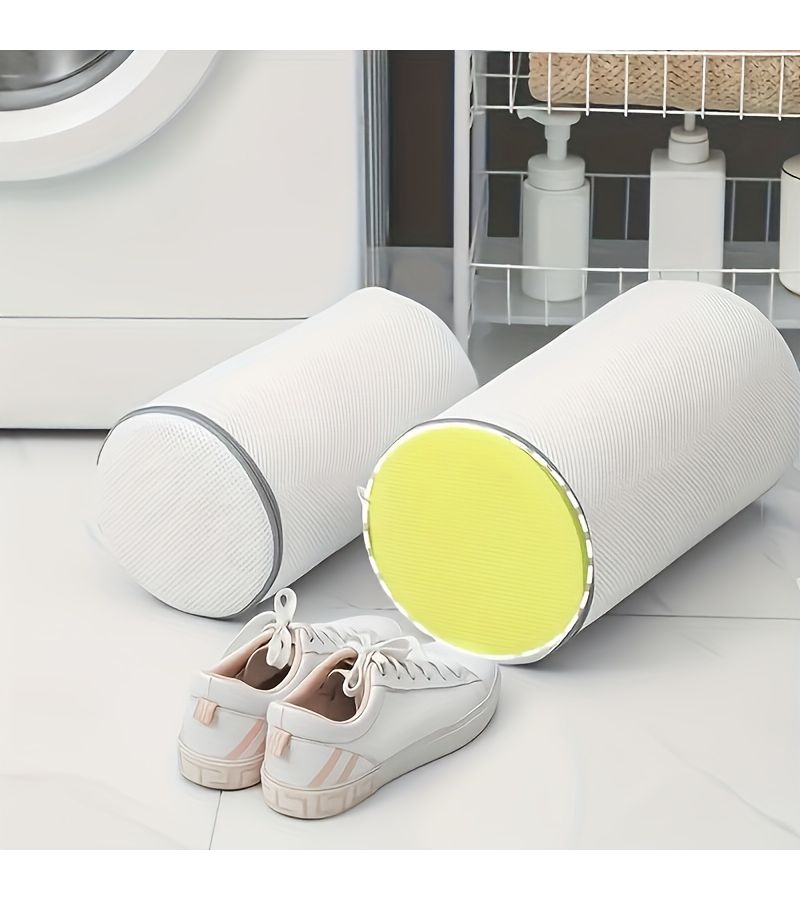 1Pc Durable Shoe Washing Bag Mesh Laundry For Sneakers Travel Storage - Image 5