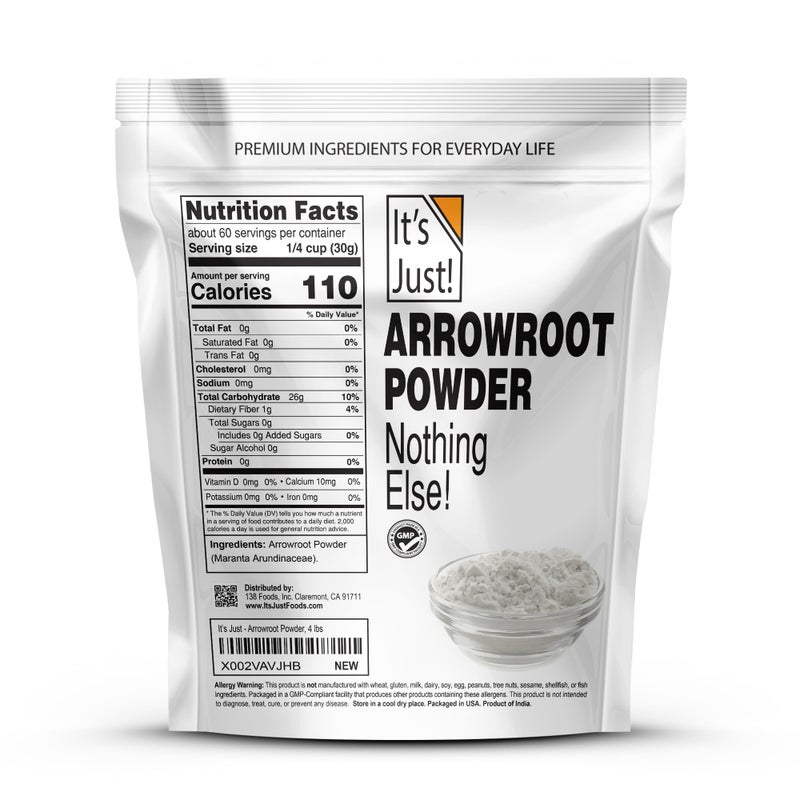 It's Just! It's Just - Arrowroot Powder, Natural Thickener, Gluten-Free, Dairy-Free, Non-GMO, Cornstarch Substitute - Image 2