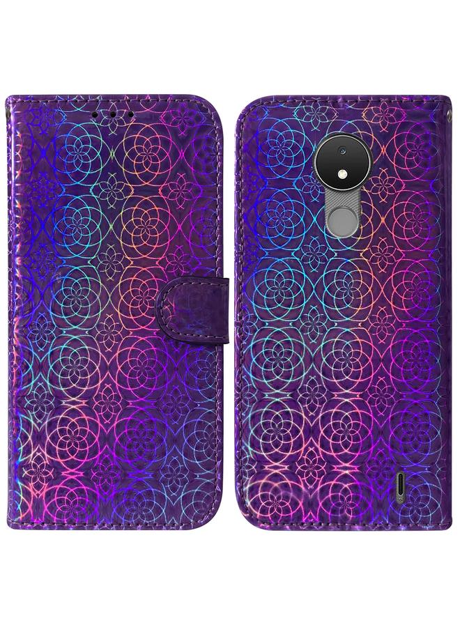 S-TOP Case For Nokia C21 Colorful Magnetic Buckle Leather Phone Case - Image 1