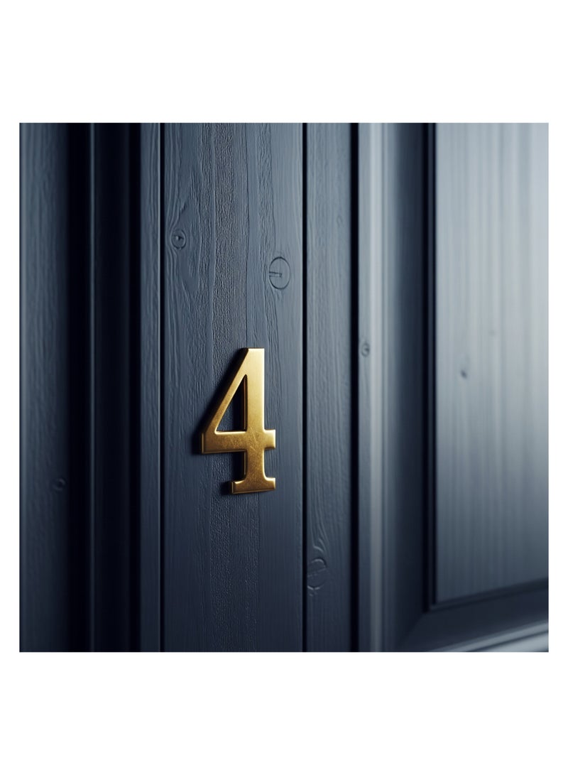 ارقام باب شقة معدن -ذهبي خامه عاليه الجوده - Image 2