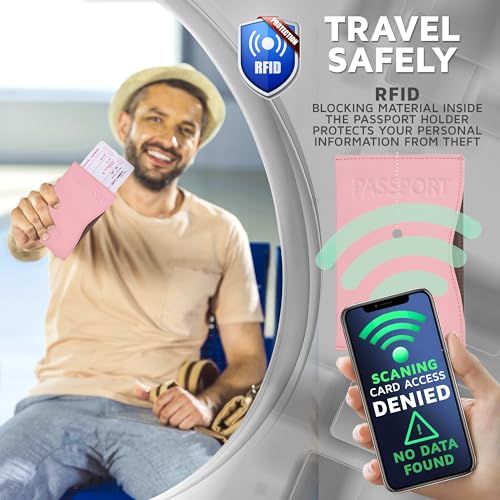 Alban RFID Passport Holder Women Men RFID Blocking Travel Passport Wallet Case Genuine Leather Passport Cover porta pasaporte - Image 4
