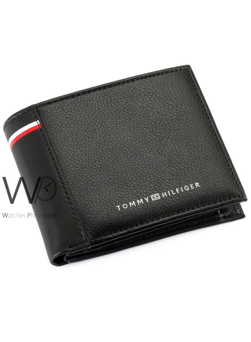 Tommy Icons Tommy Hilfiger Men's Purse Natural Black Leather - Image 1