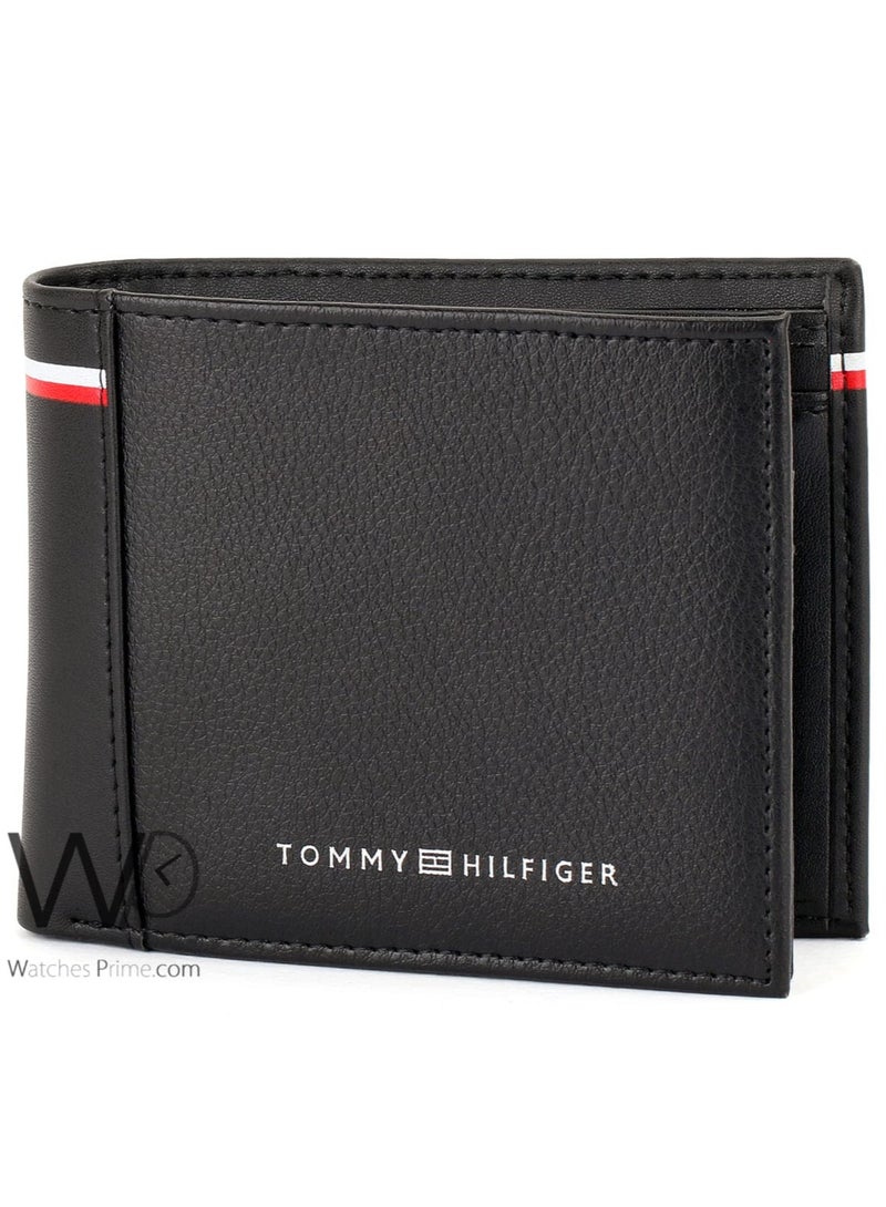 Tommy Icons Tommy Hilfiger Men's Purse Natural Black Leather - Image 3