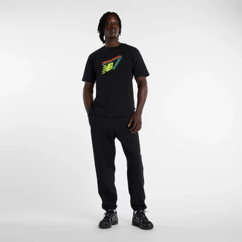 New Balance Black Classic Tri-Logo T-shirt for Men | Best Price UAE