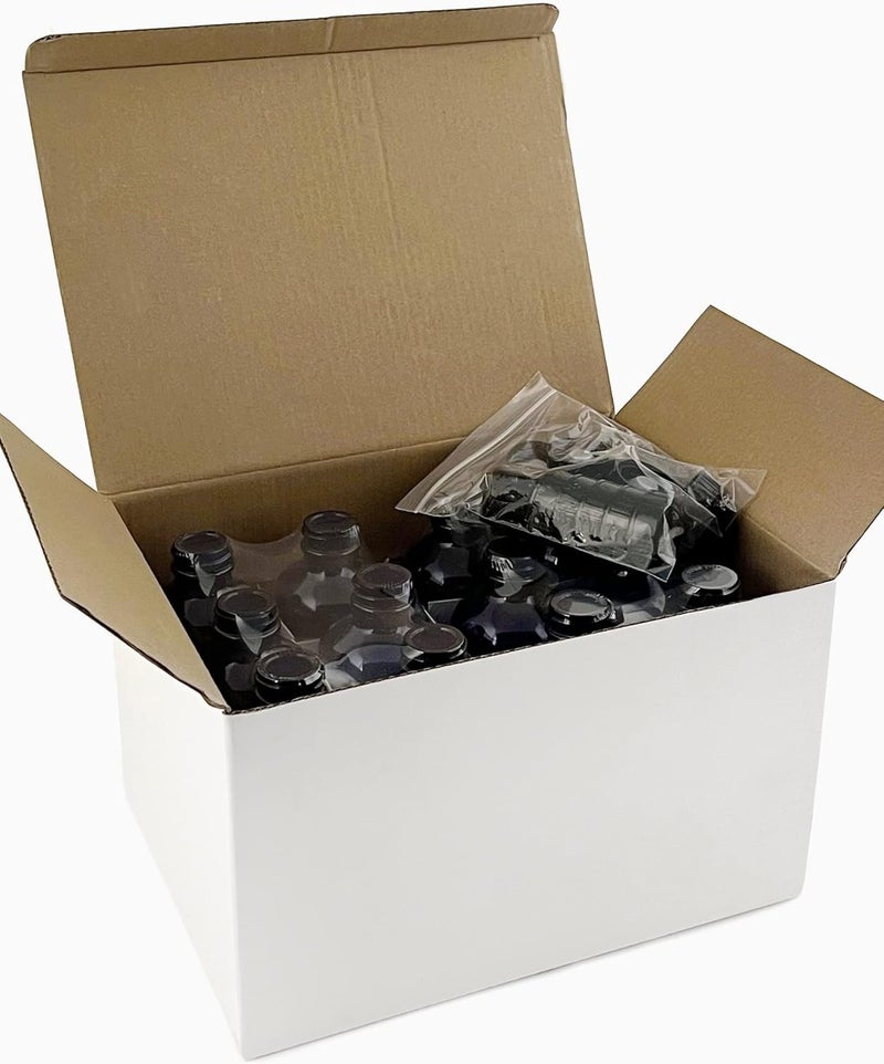Vivaplex زجاجات فيفابلكس 12 زرقاء كوبالت سعة 8 أونصات مع أغطية - Image 3