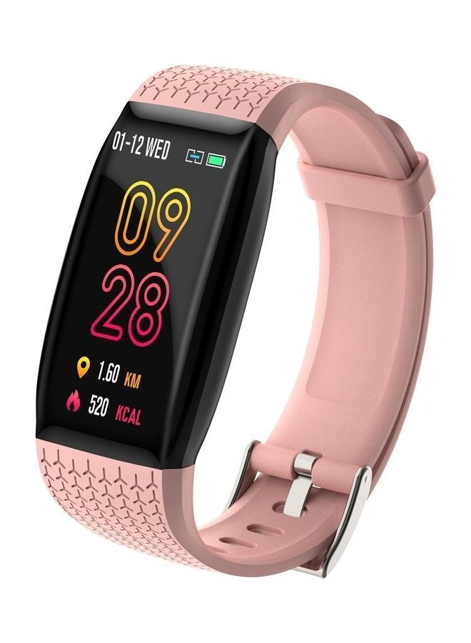 NIBEMINENT IP67 Sports Pedometer Fitness Tracker Wristband Pink - Image 1