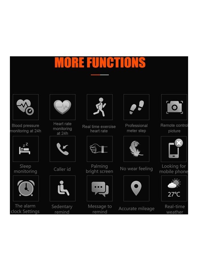 NIBEMINENT IP67 Sports Pedometer Fitness Tracker Wristband Pink - Image 4