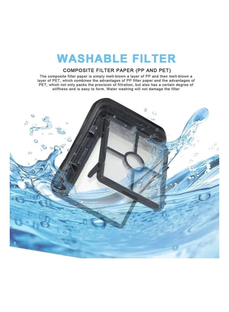 أبوستيم أجزاء فلتر مكنسة كهربائية بديلة مكونة من 4 قطع لفرشاة أسطوانية متعددة الأسطح لسلسلة 1866/2305/1926/1785 من المكانس الكهربائية الرطبة/الجافة، وملحقات فلتر فرشاة الأرضيات - Image 3