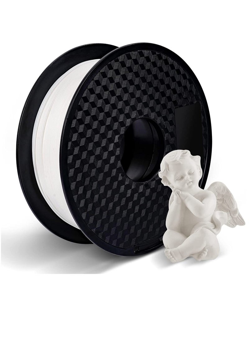 PLA 3D Printer Filament, Dimensional Accuracy +/- 0.03 mm, 1 kg Spool 2.2lbs, 1.75 mm White - Image 1