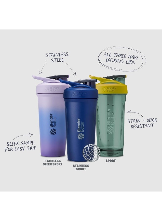 Blender Bottle Blenderbottle Strada Shaker Cup Perfect For Protein Shakes And Pre Workout, 28-Ounce, Blue - Image 5
