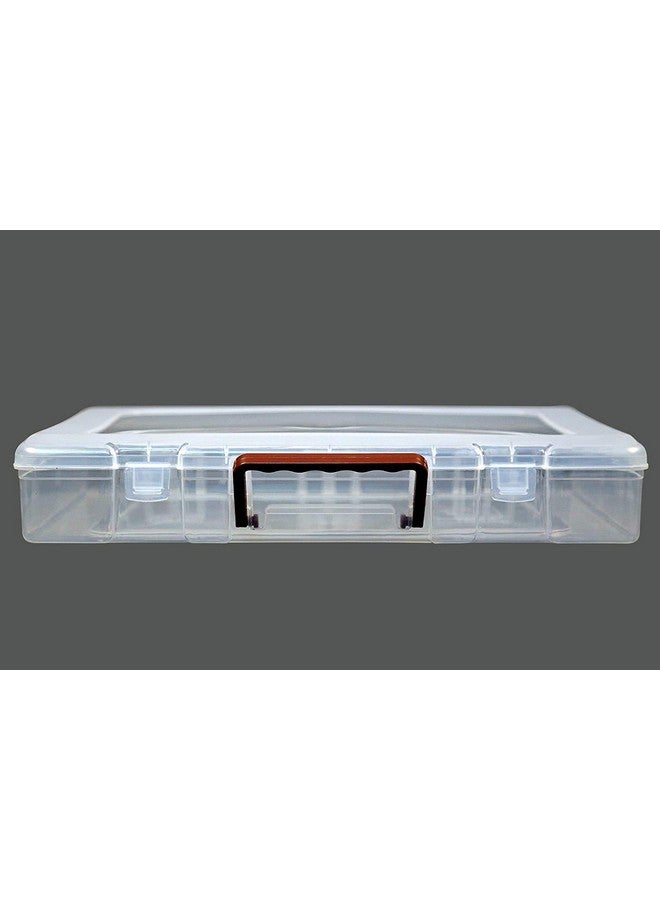 DARKZONE Multipurpose Plastic Storage Box with Locks and Handle matte Finish for saree, Laptop, Books (Set of 4) - Image 4