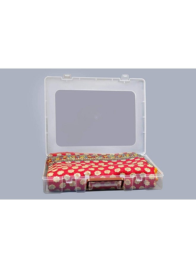 DARKZONE Multipurpose Plastic Storage Box with Locks and Handle matte Finish for saree, Laptop, Books (Set of 4) - Image 5