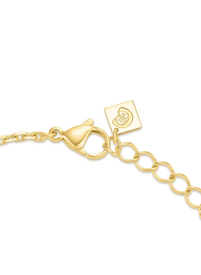 CERRUTI 1881 Bianca Gold Plated Crystal-Embellished 'C' Pendant Necklace for Women  - Image 3