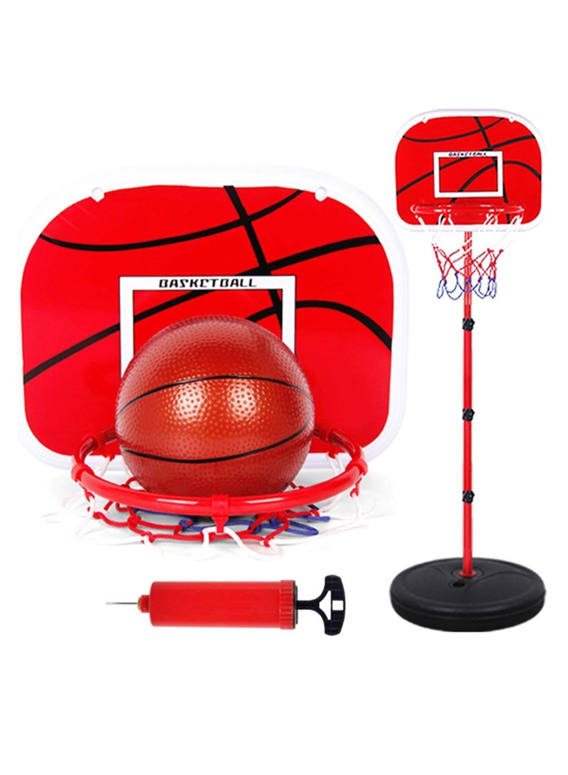 Basketball Stands Height Adjustable Kids Basketball Goal Hoop Set Basketball For Boys Training Practice  - Image 4