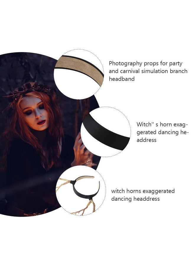 Frcolor Deer Antler Headbands Tree Branches Headband Halloween Hairband Witch Horn Shaped Hair Hoop Dark Fairy Accessories - Image 1
