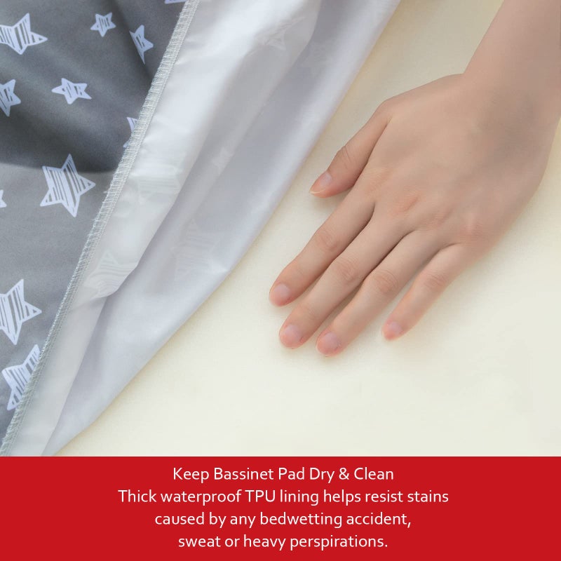 Moonsea Halo Bassinet Swivel Sleeper Sheet, Waterproof 2 Pack, Universal Fit for Rectangle, Oval, Hourglass Bassinet Mattress - Image 3