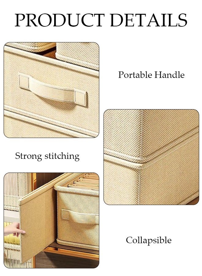 DUNISO 3pcs Cube Closet Storage Box with Handle and Separator Plate, Foldable Storage Bins Sturdy Foldable Storage Box Multifunctional Closet Organizer System for Clothing, Jeans, Books, Shelves, Closet  - Image 3
