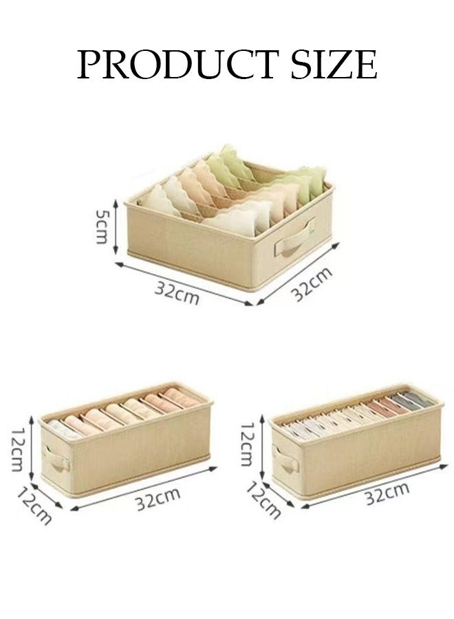 DUNISO 3pcs Cube Closet Storage Box with Handle and Separator Plate, Foldable Storage Bins Sturdy Foldable Storage Box Multifunctional Closet Organizer System for Clothing, Jeans, Books, Shelves, Closet  - Image 2